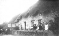 Badger’s Cottage Peak Lane Dundon Edgar family outside Badger’s Cottage