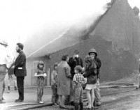 Fire at the Cross Castlebrook 1972 The locals provided refreshments for the firemen