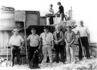 Wright’s harvesting the straw